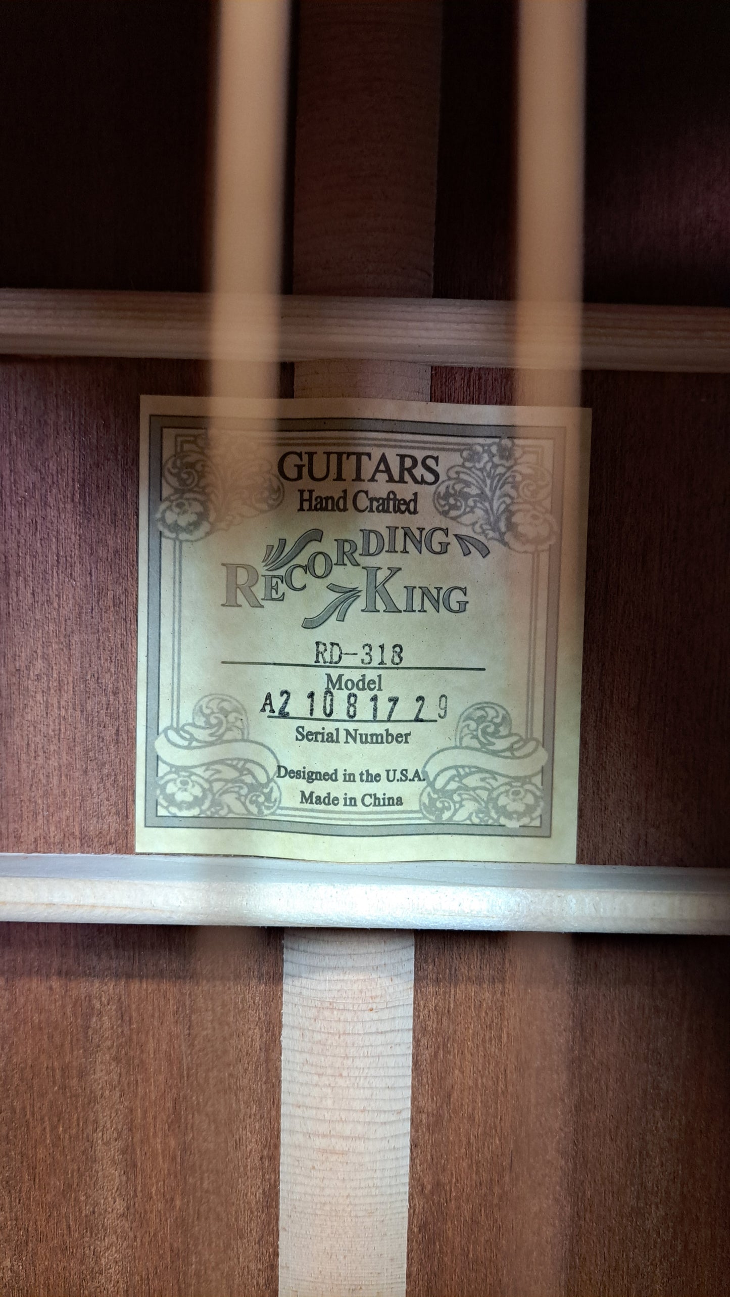 Recording King RD-318 Dreadnought Acoustic Guitar