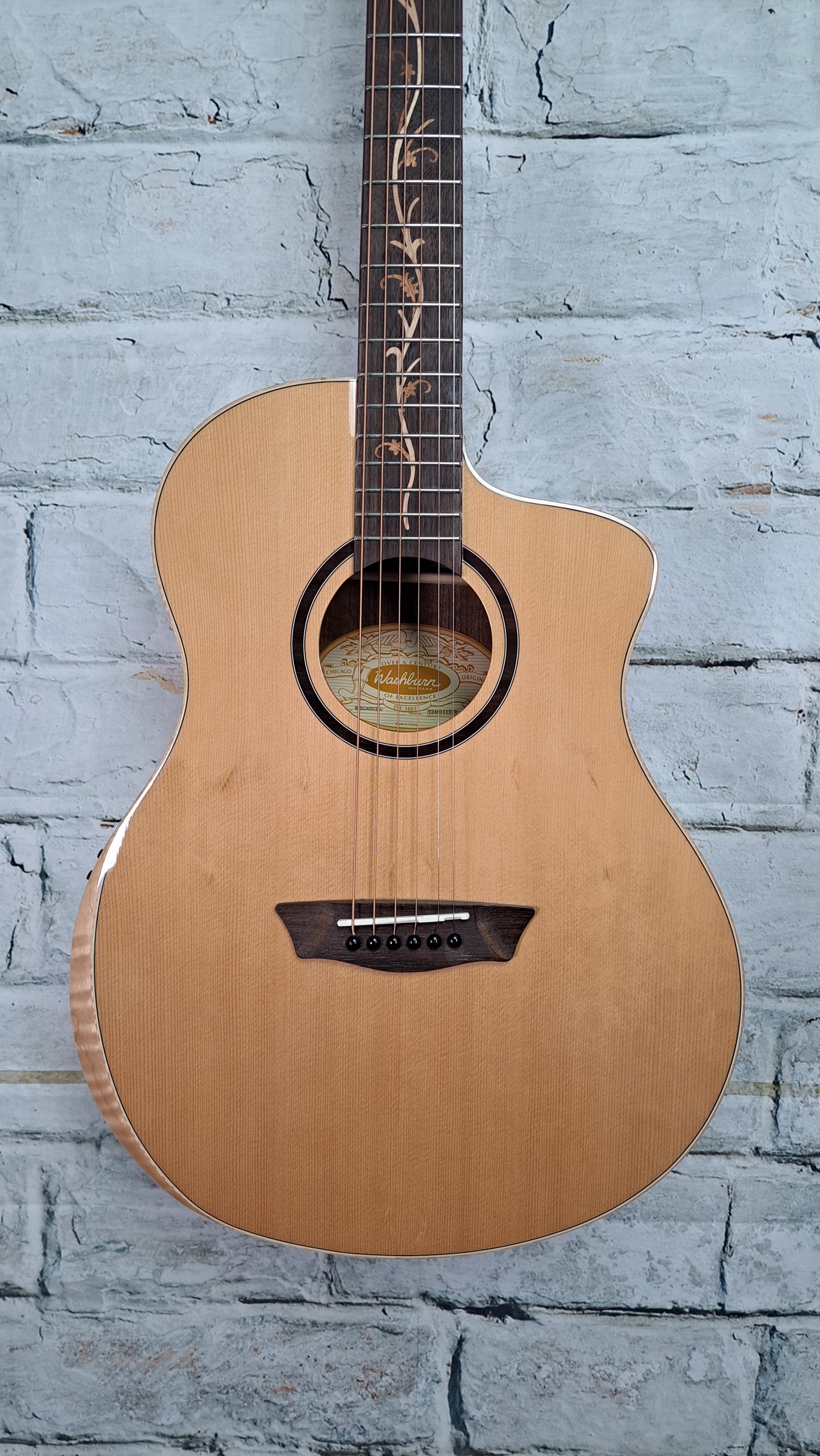 Washburn Bella Tono Suprema SC40SCE Acoustic-Electric - Natural Gloss