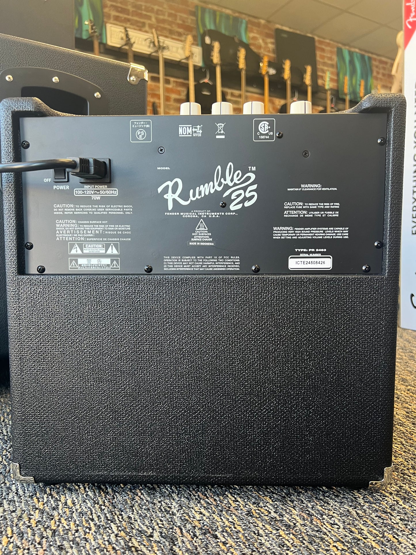 Fender Rumble 25 watt Bass Combo Amp