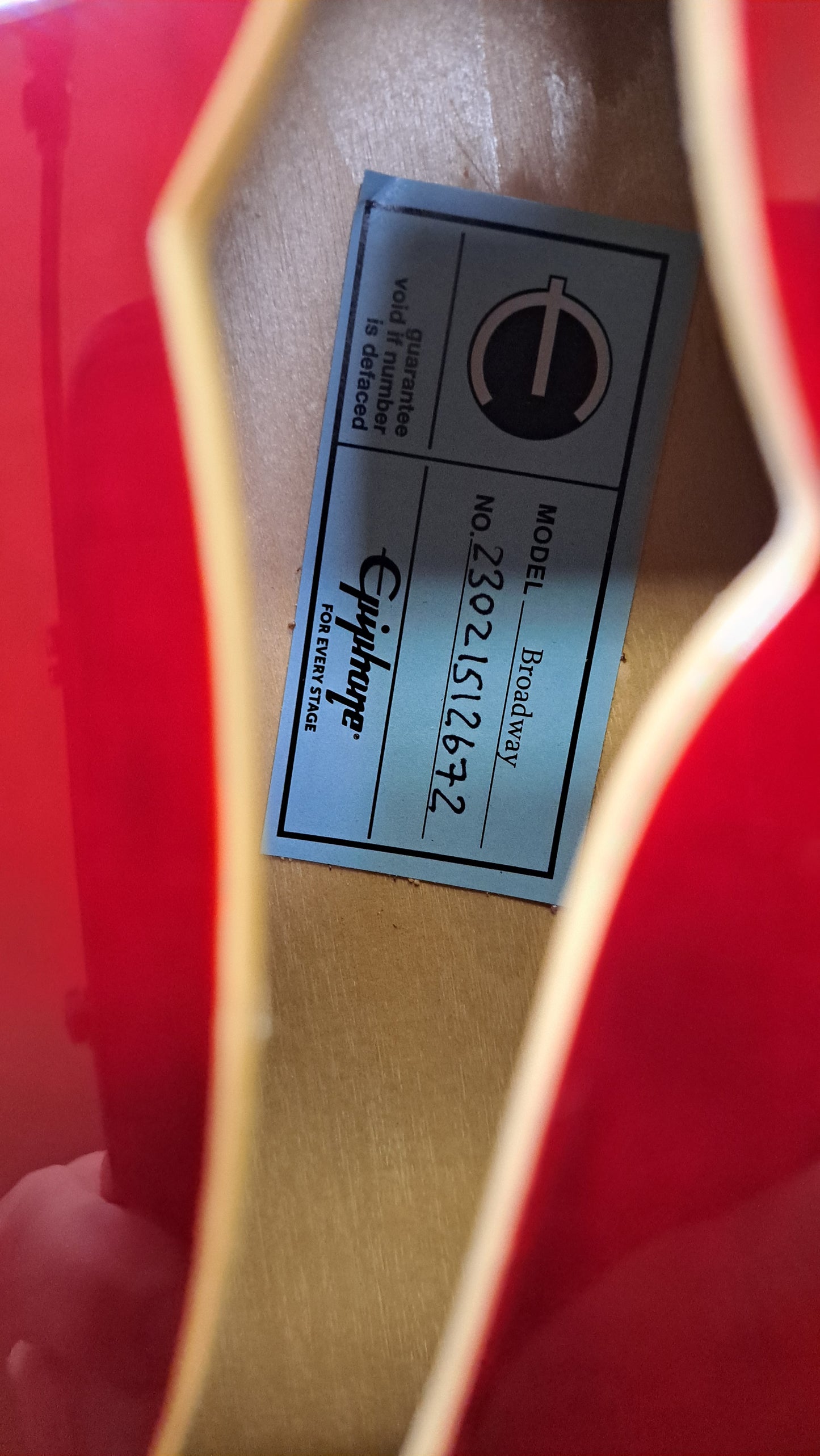 Epiphone Broadway Hollowbody Wine Red