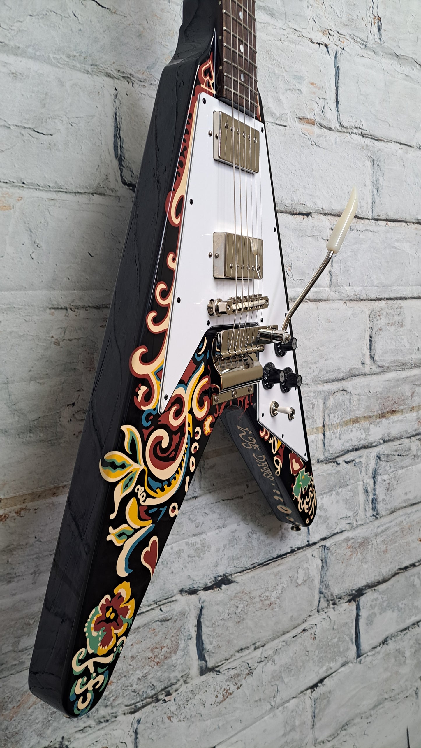 Epiphone Jimi Hendrix "Love Drops" Flying V - Ebony