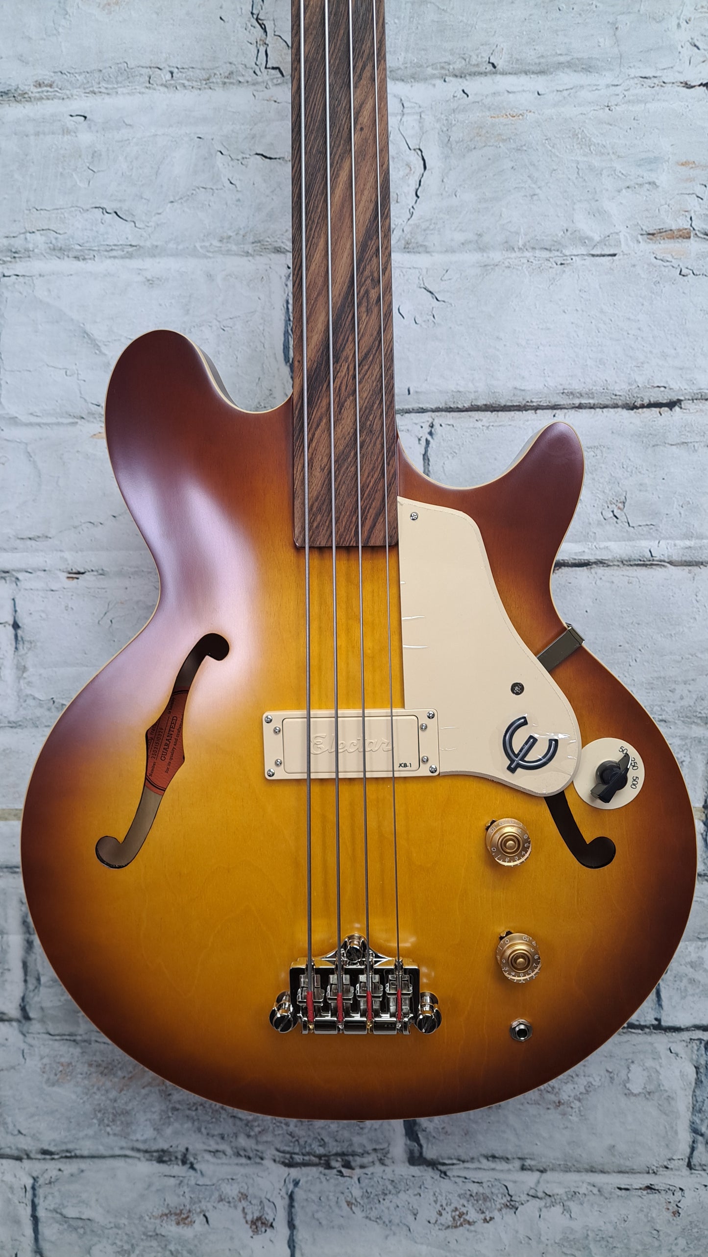 Epiphone Jack Casady Fretless Bass - Aged Royal Tan