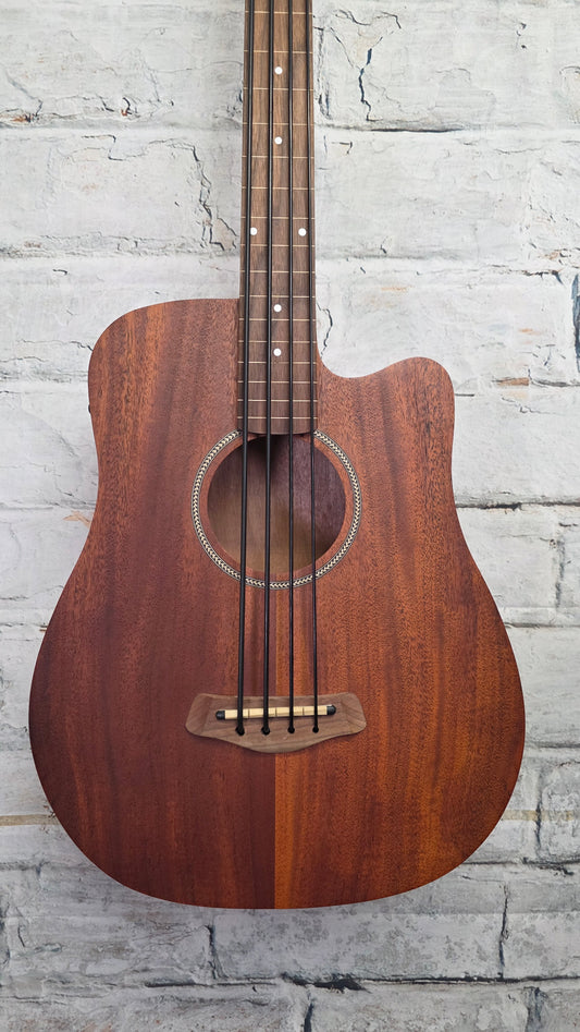 Gold Tone M-Bass25FL 25-inch Scale Fretless Acoustic-Electric MicroBass - Natural