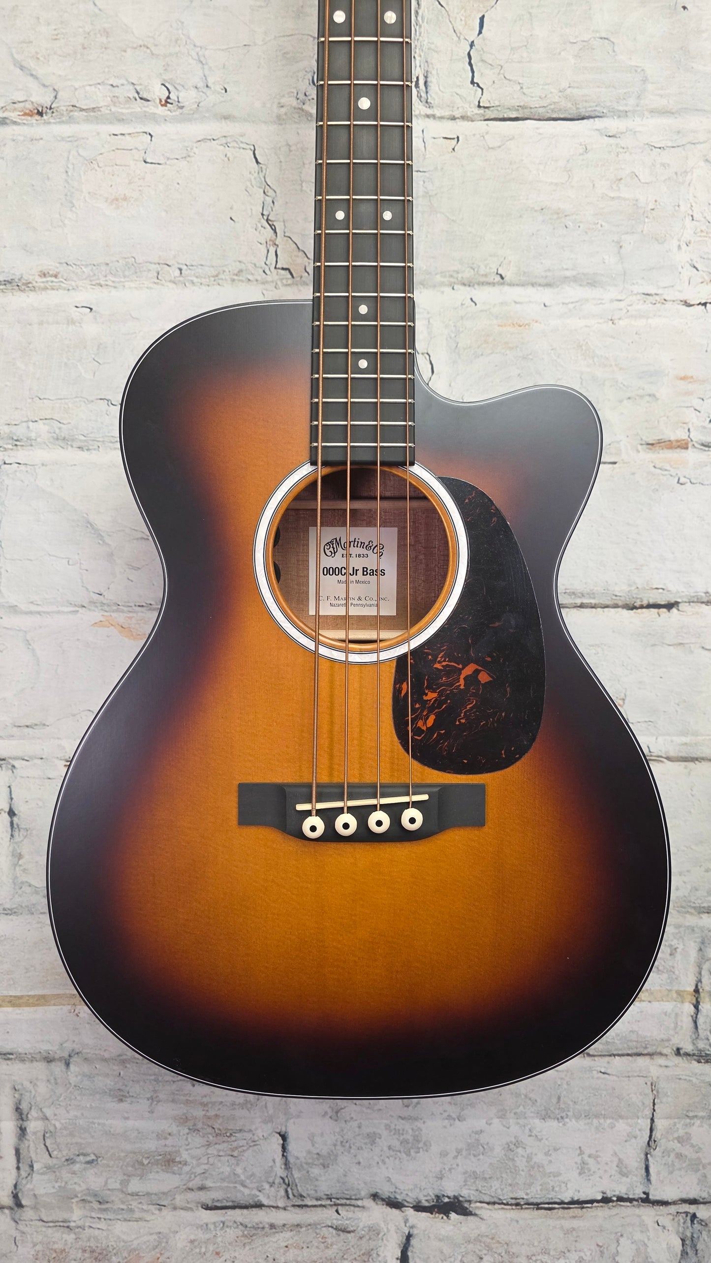 Martin 000CJR10EBB Cutaway Acoustic-Electric Bass Guitar - Burst