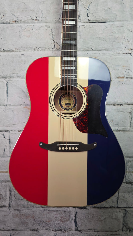 Fender Buck Owens Kingman Acoustic-Electric Guitar - Red, White, and Blue
