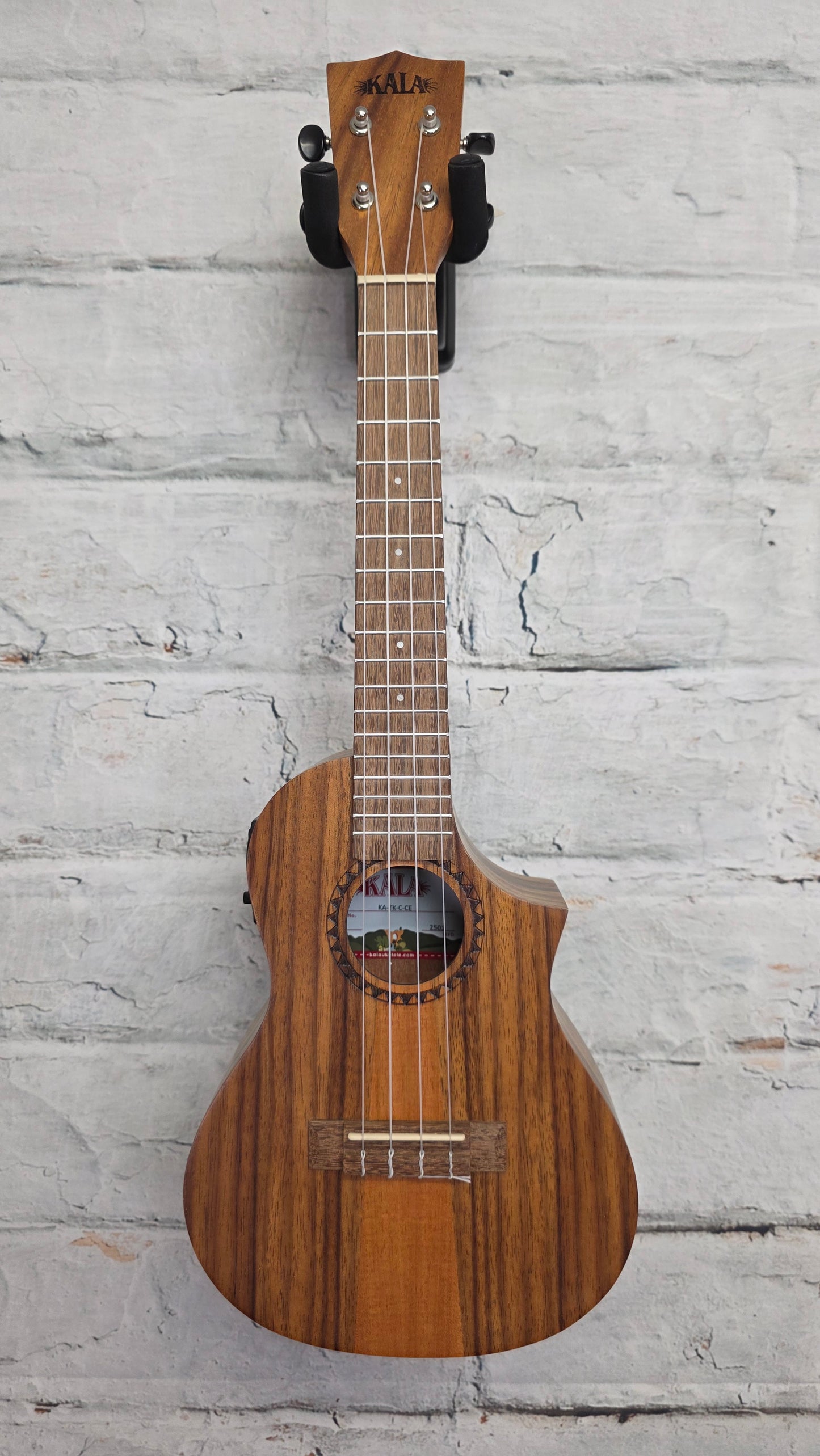 Kala Teak Tri-Top Concert Ukulele w/ Cutaway & EQ