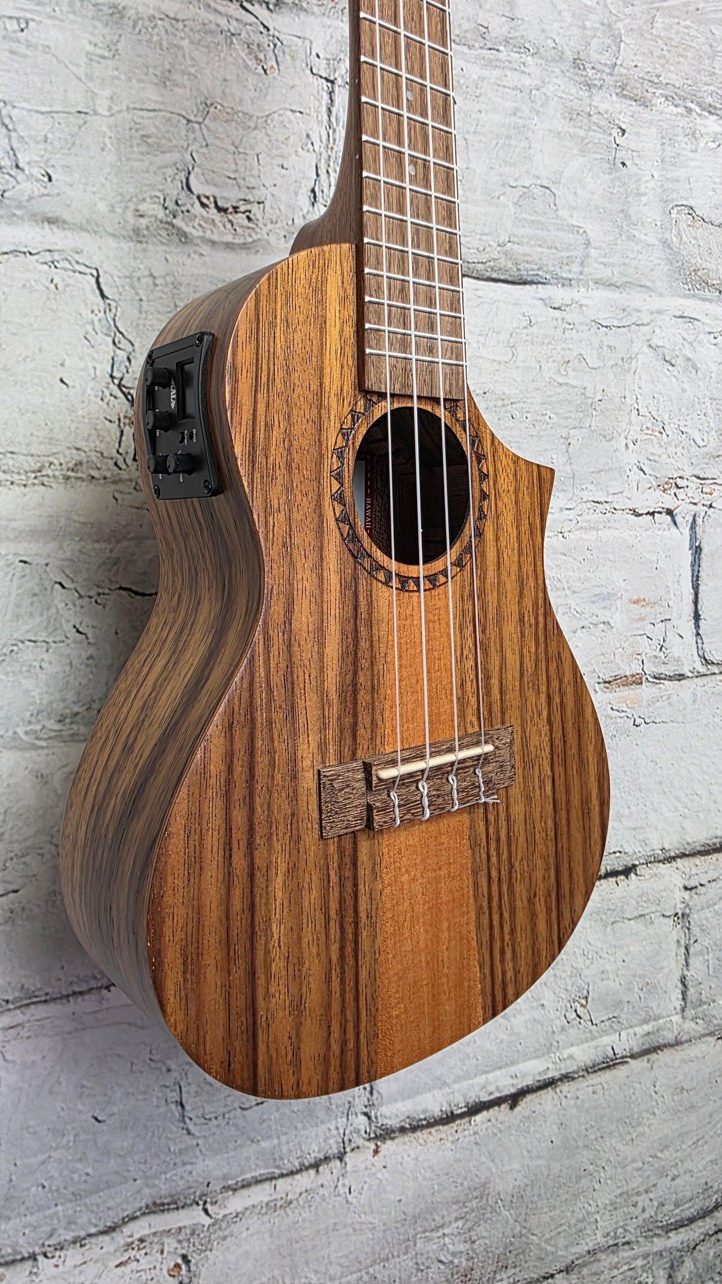 Kala Teak Tri-Top Concert Ukulele w/ Cutaway & EQ