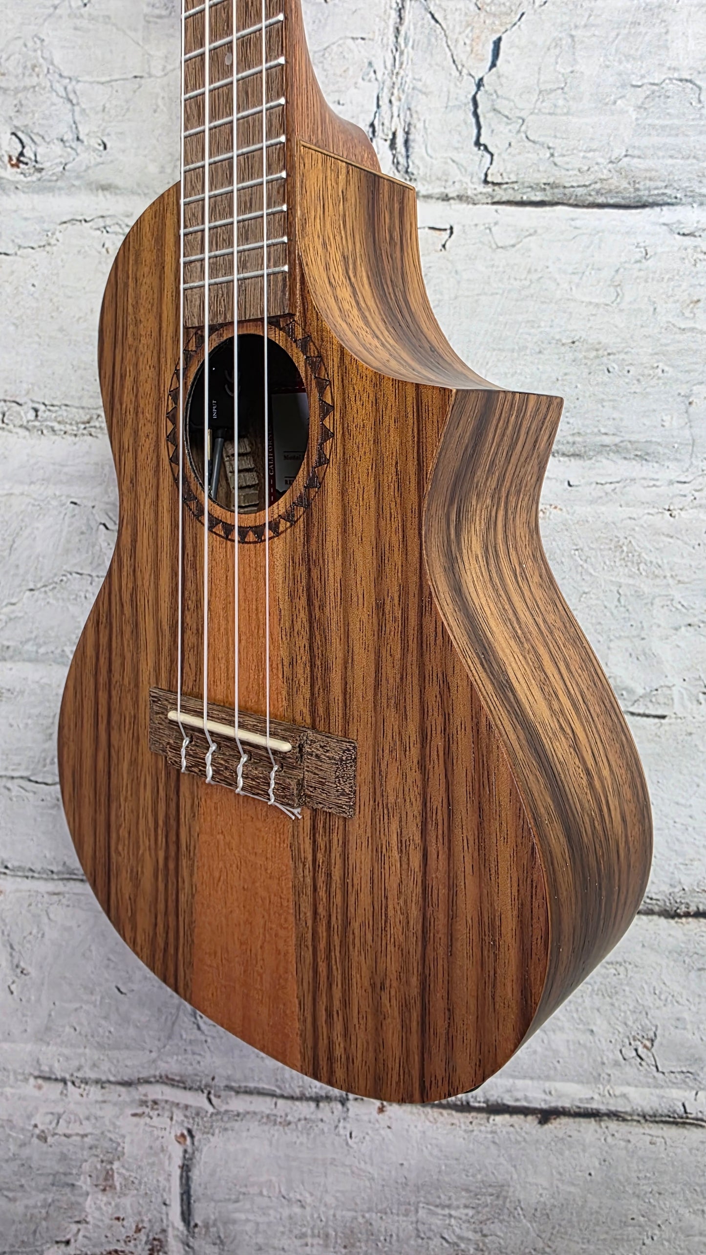 Kala Teak Tri-Top Concert Ukulele w/ Cutaway & EQ