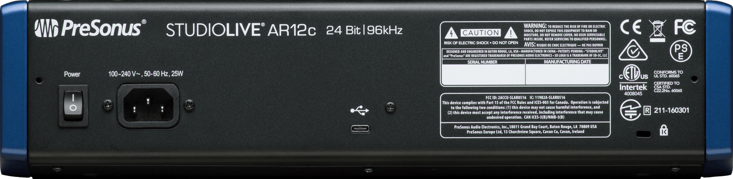 PreSonus StudioLive AR12c Analog Mixer