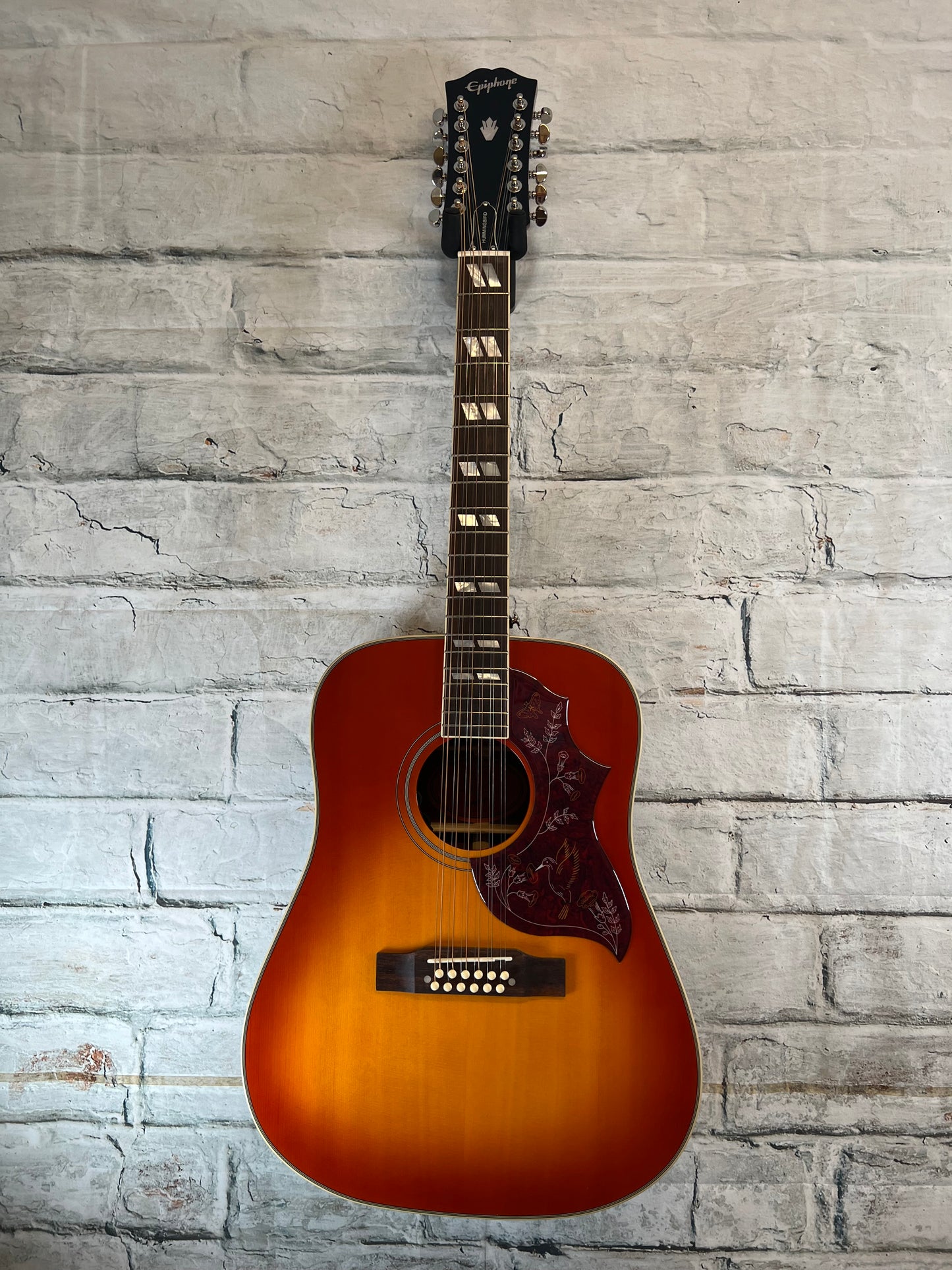 Epiphone Hummingbird 12-string- (all solid wood) Aged Cherry Sun