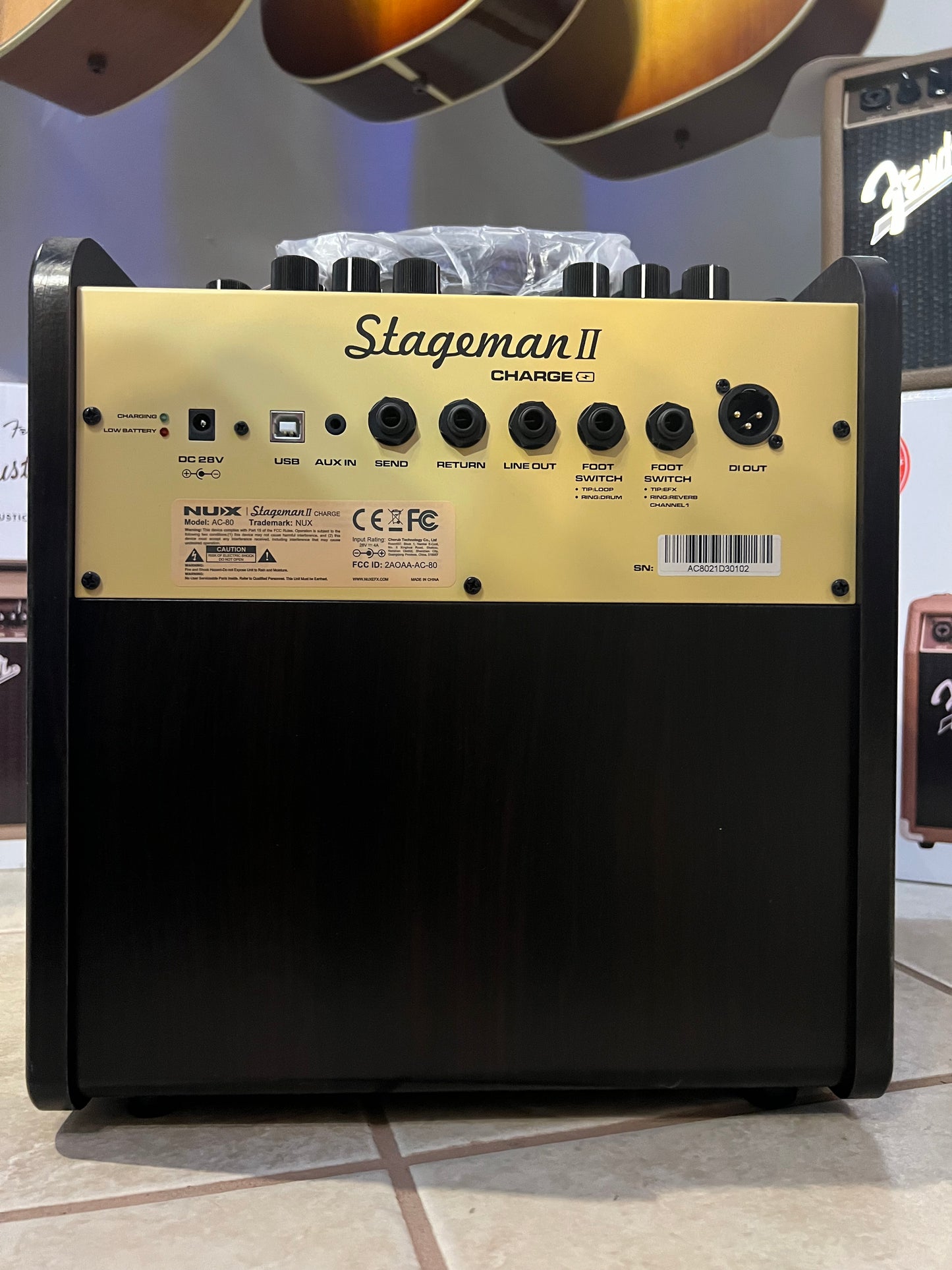 Nux Stageman II AC-80 Acoustic Guitar Amp with NMP-2 Footswitch
