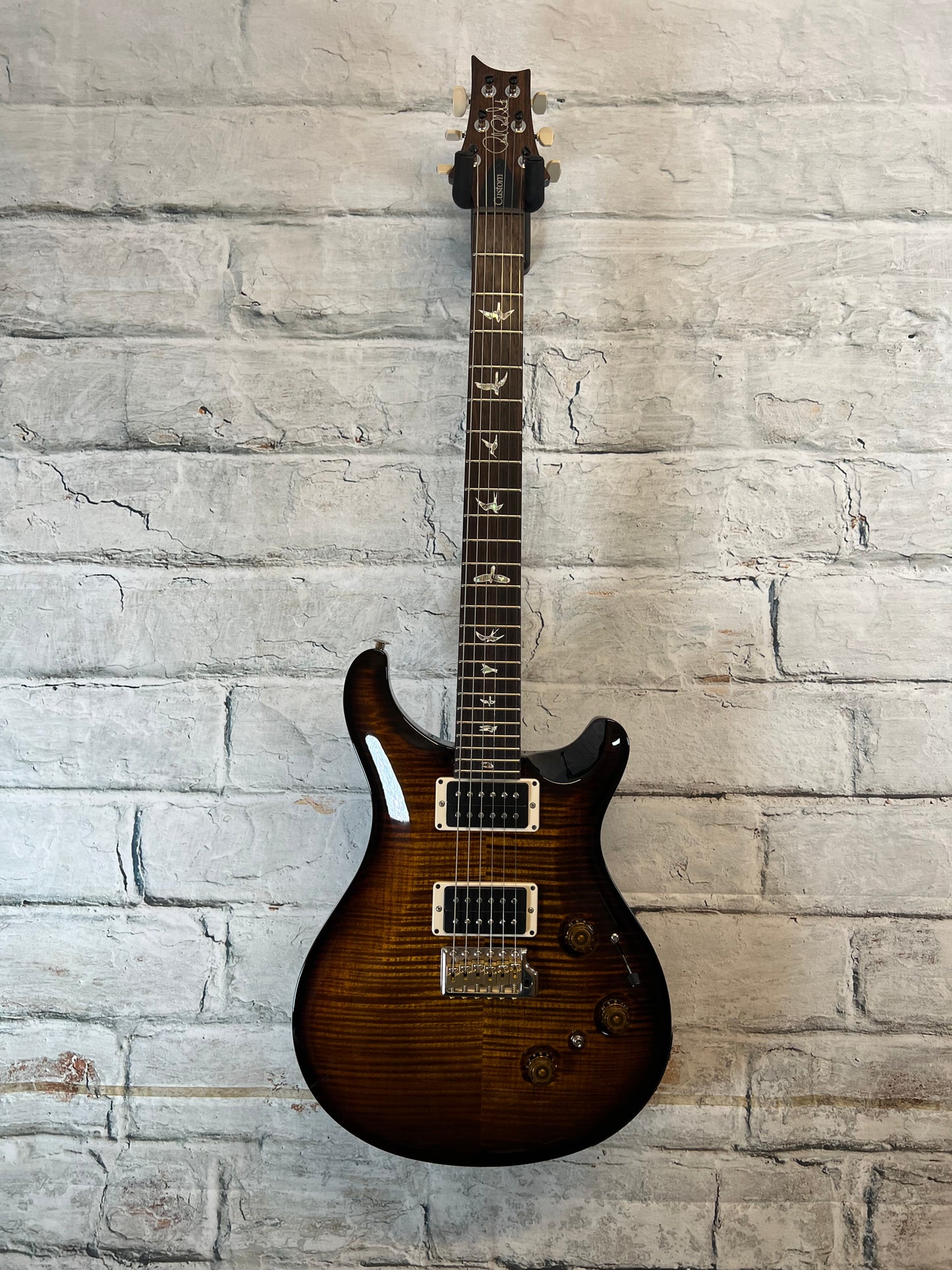 Paul Reed Smith PRS Custom 24 Piezo Black Gold Sunburst with Hardshell Case