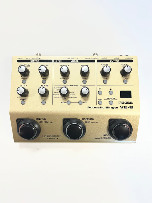 Boss Ve-8 Acoustic Singer Mulit Effects Harmonizer Vocal Companion