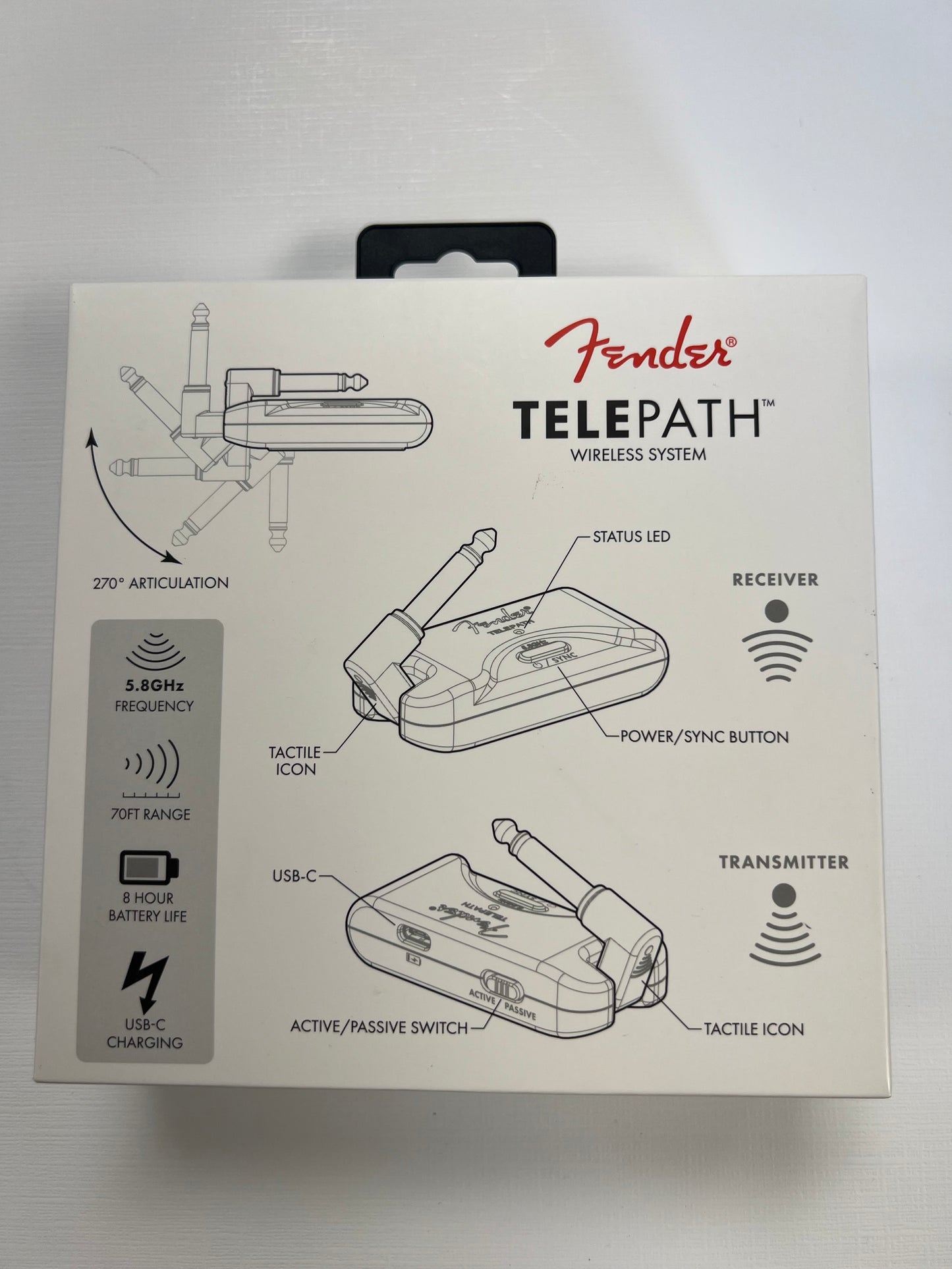 Fender Telepath Wireless System, Mystic Ice Blue And Black