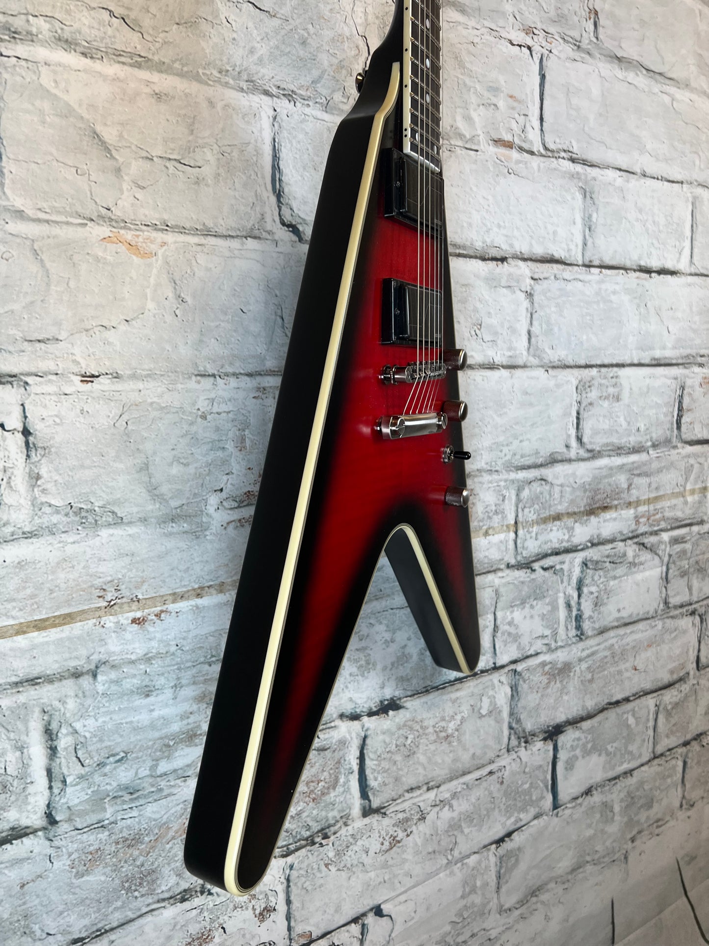 Used Epiphone Dave Mustaine Flying V Prophesy Aged Dark Red