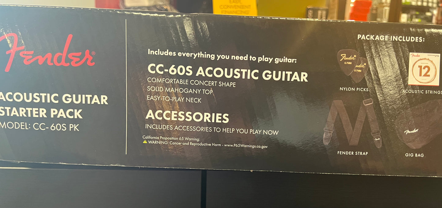 Fender CC-60S Concert Pack V2, All Mahogany