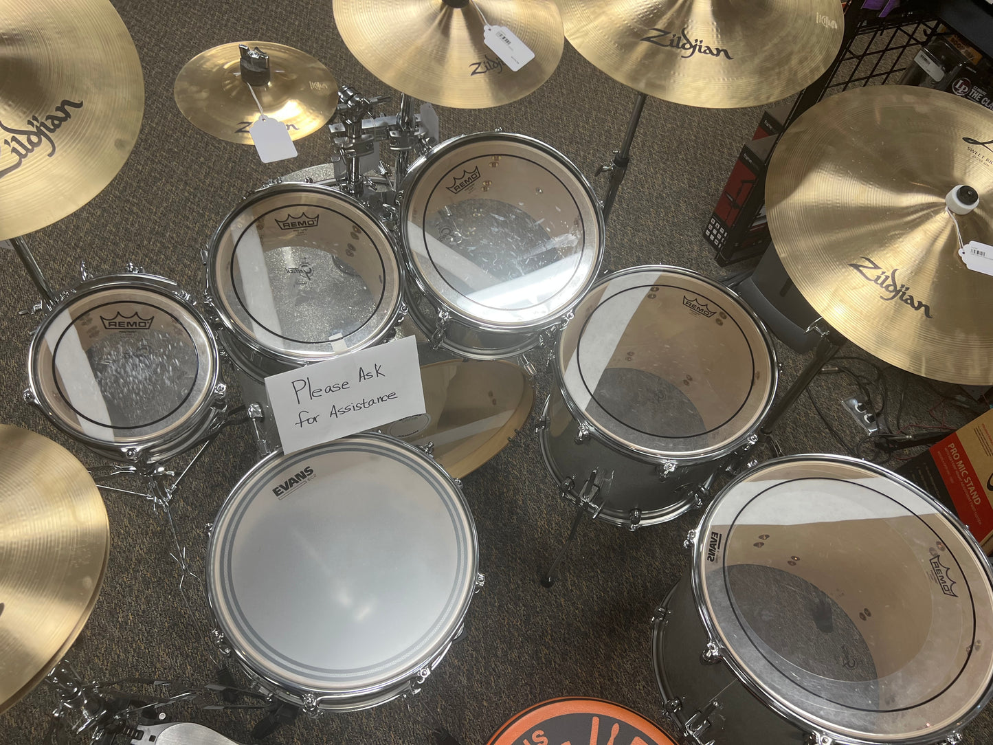 Used Gretsch Drums Catalina Maple 7-piece Shell Pack Silver Sparkle