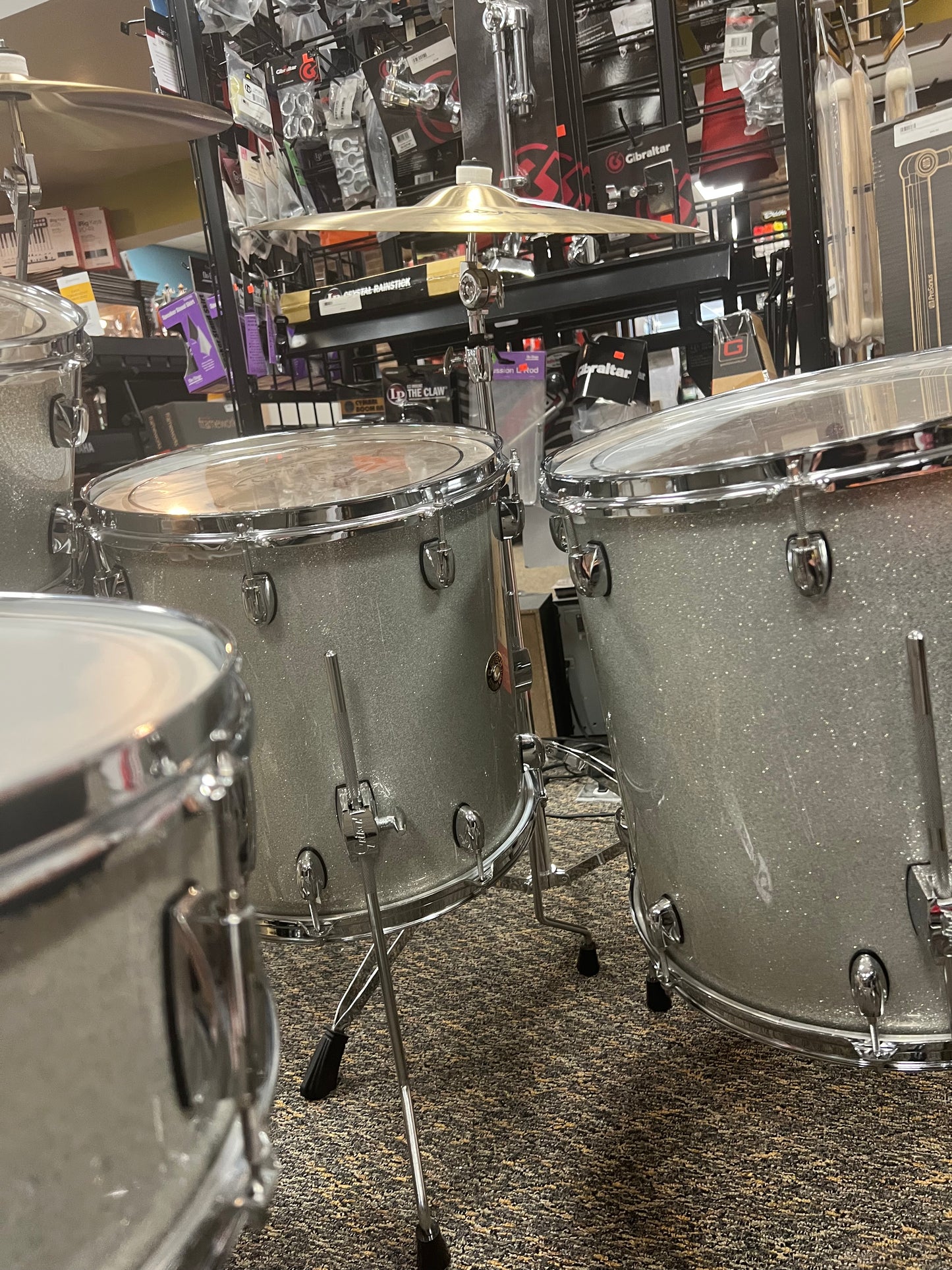 Used Gretsch Drums Catalina Maple 7-piece Shell Pack Silver Sparkle