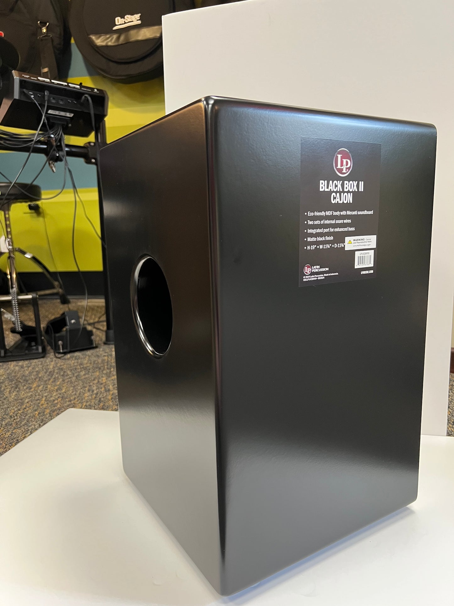 Latin Percussion Black Box II Cajon- Black