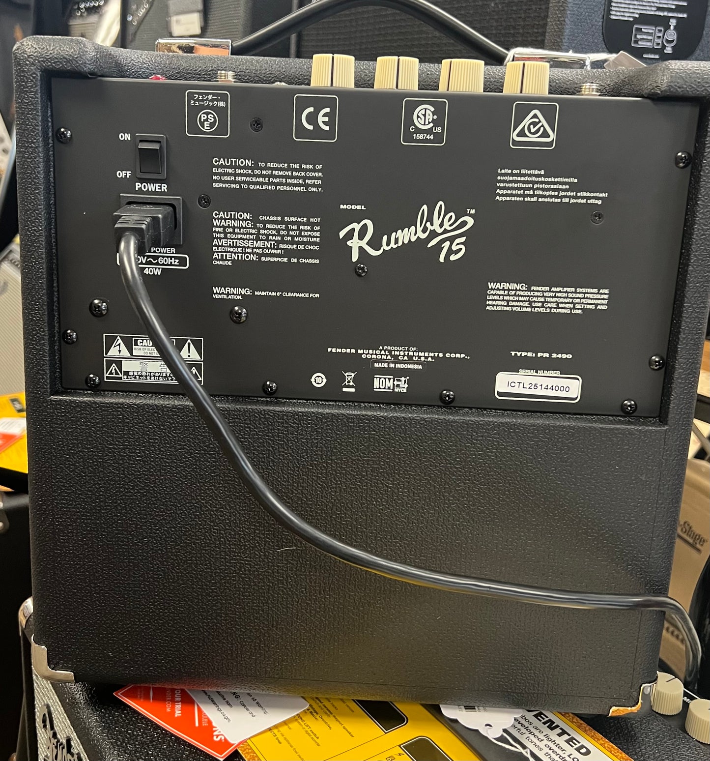 Used Fender Mustang GTX50 with Cover and Foot switch