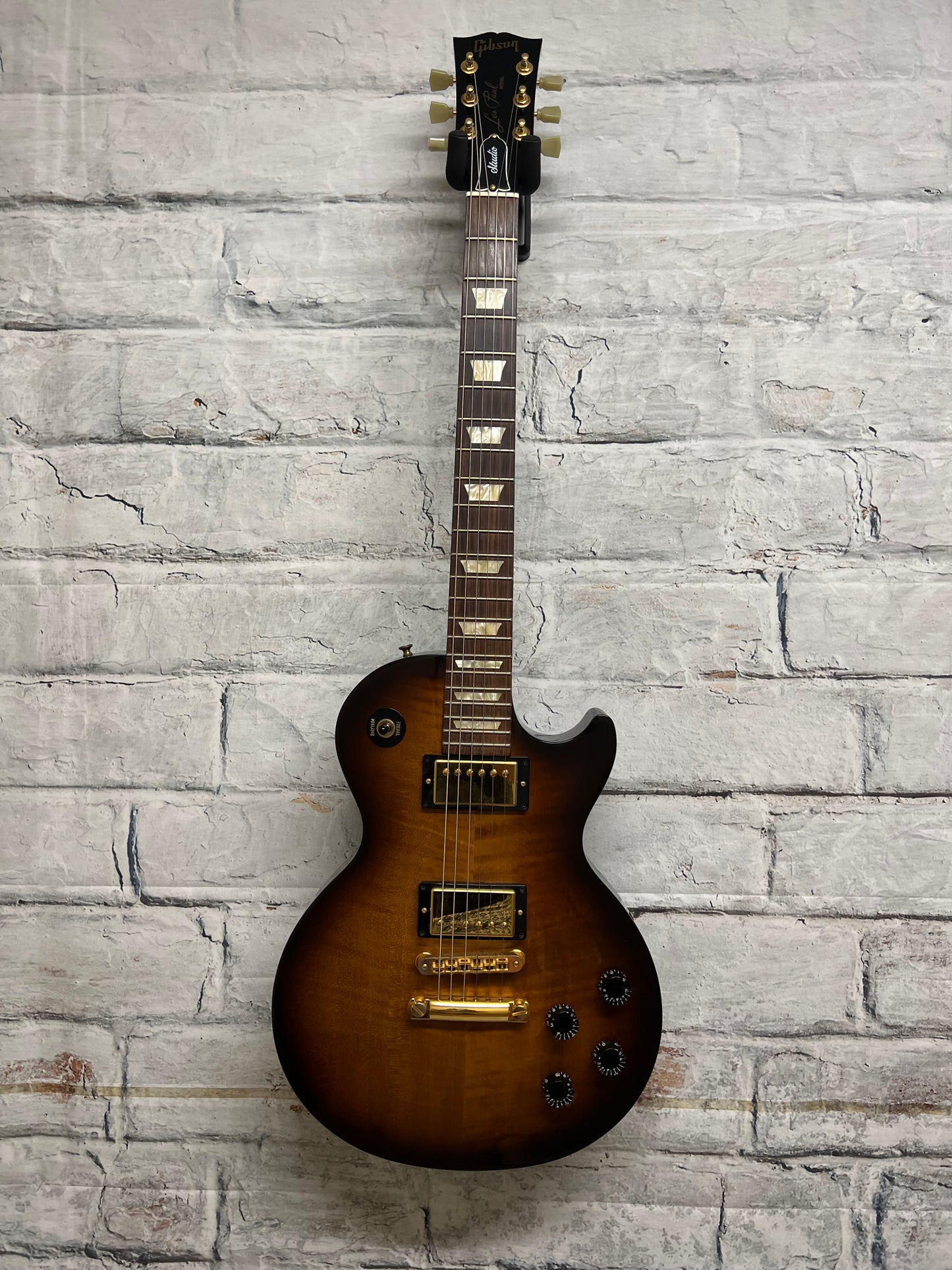 Used Gibson Les Paul Studio Bourbon Burst Flame Maple Top with Hardshell Case