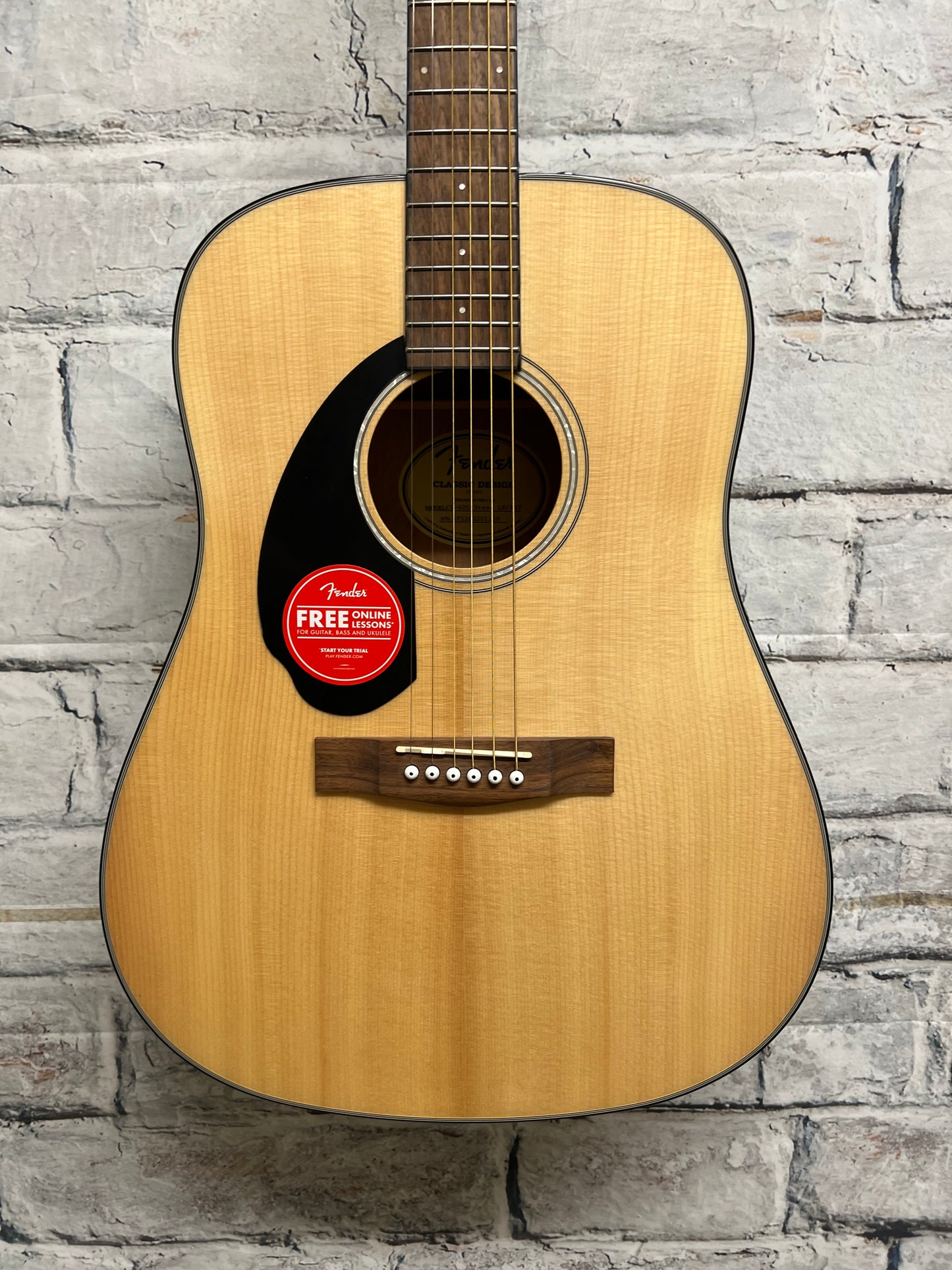 Fender Cd-60s Left Handed Natural Acoustic Solid Top Guitar