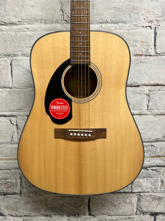 Fender Cd-60s Left Handed Natural Acoustic Solid Top Guitar