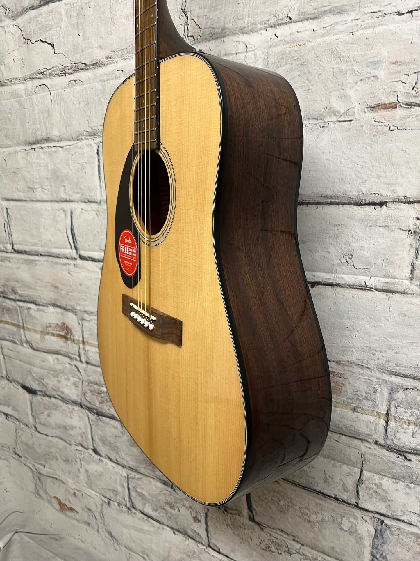 Fender Cd-60s Left Handed Natural Acoustic Solid Top Guitar