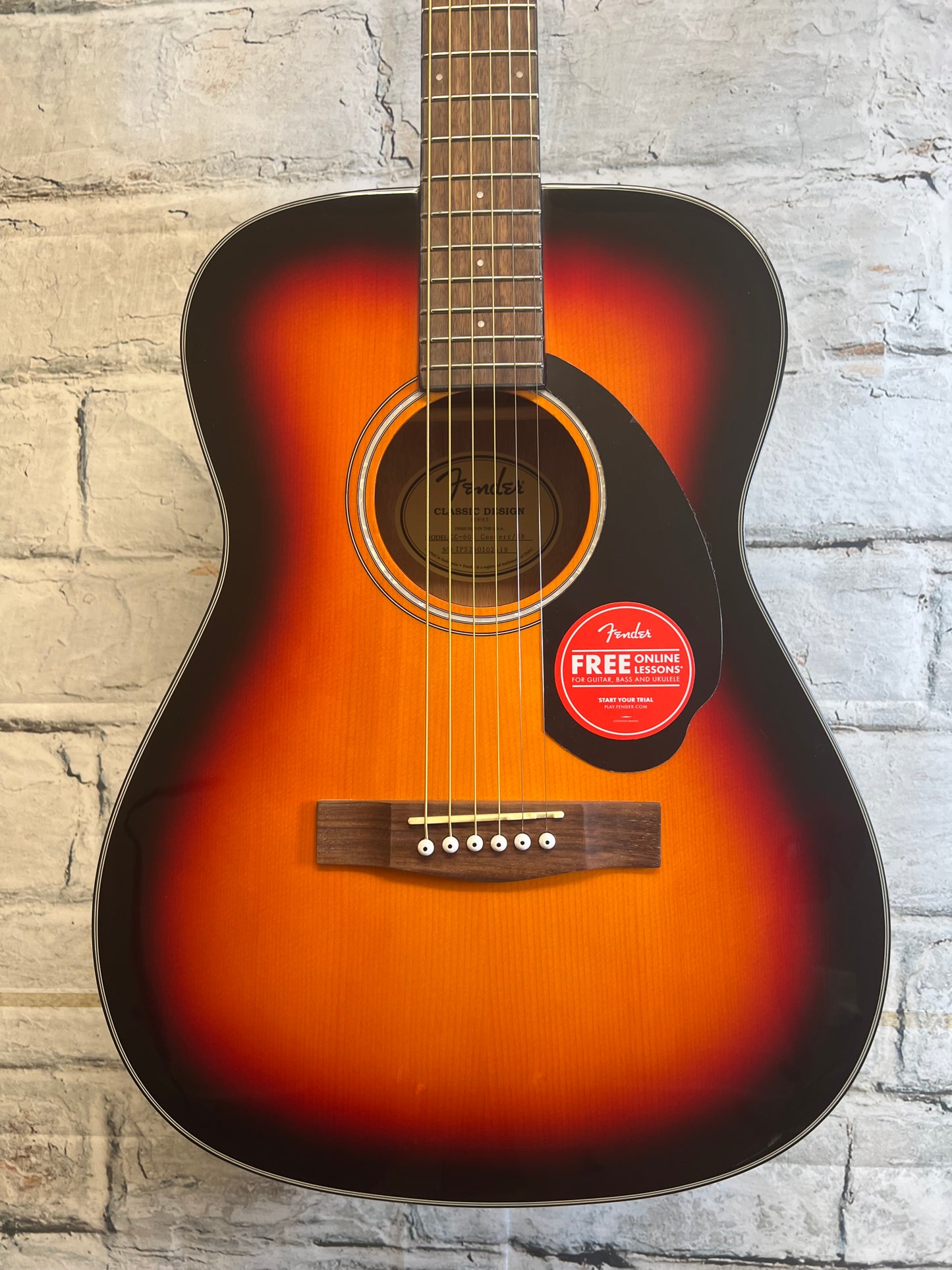 Fender Cc-60s Contemporary Classic 3 Tone Sunburst Acoustic Guitar