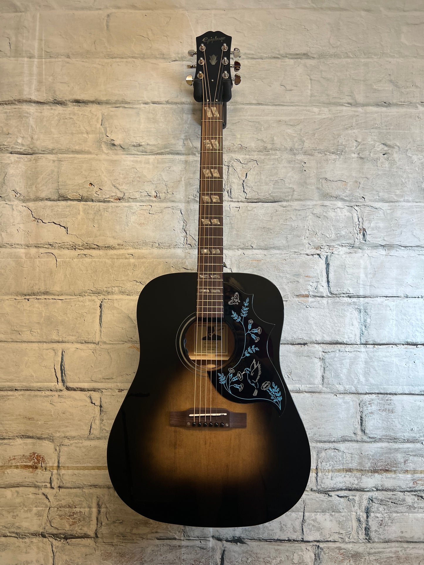 Epiphone Eric Church Hummingbird Dark Studio Cobra Burst with Hardshell Case