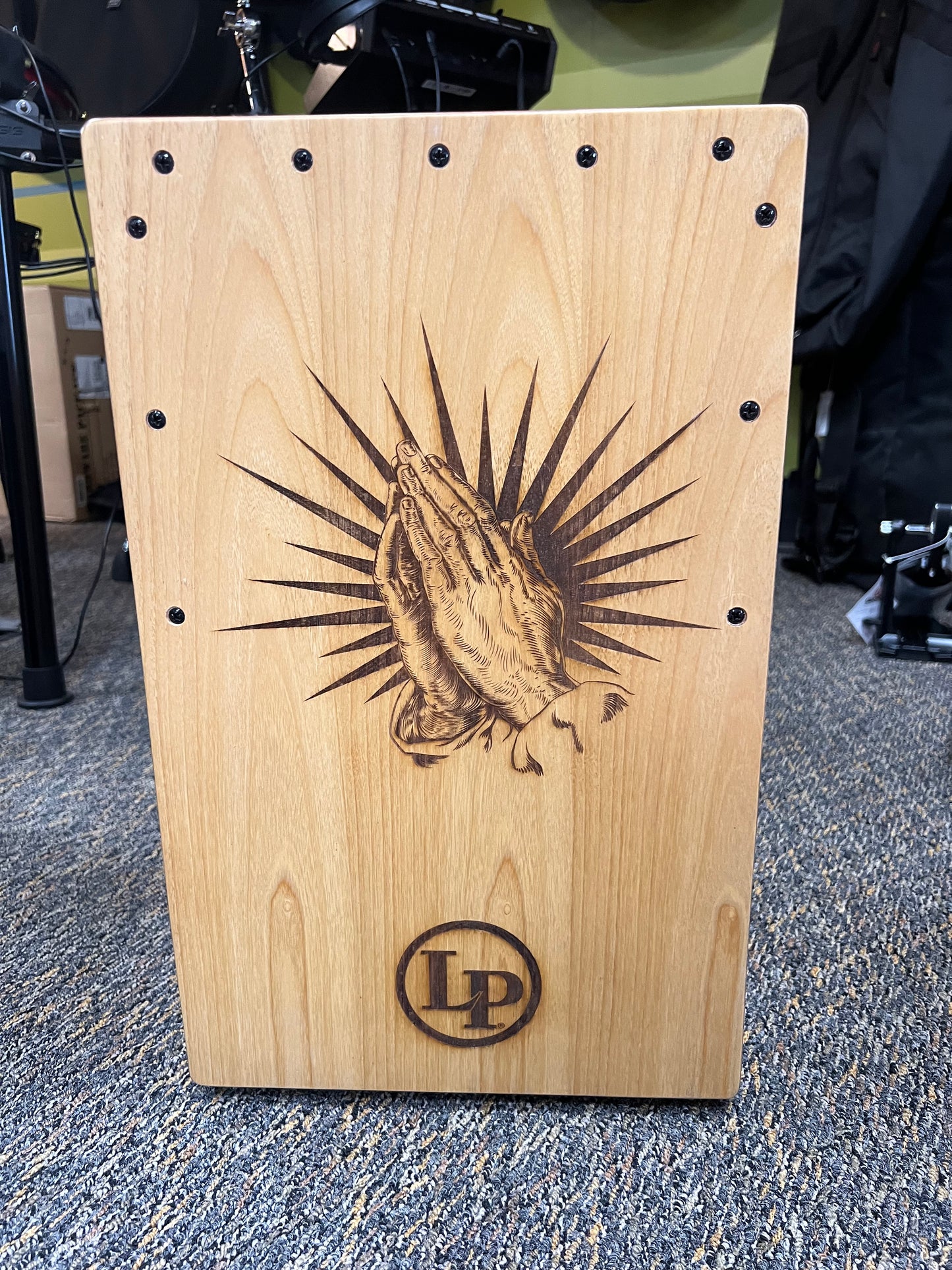 Latin Percussion Prayoing HAnds Cajon-Natural