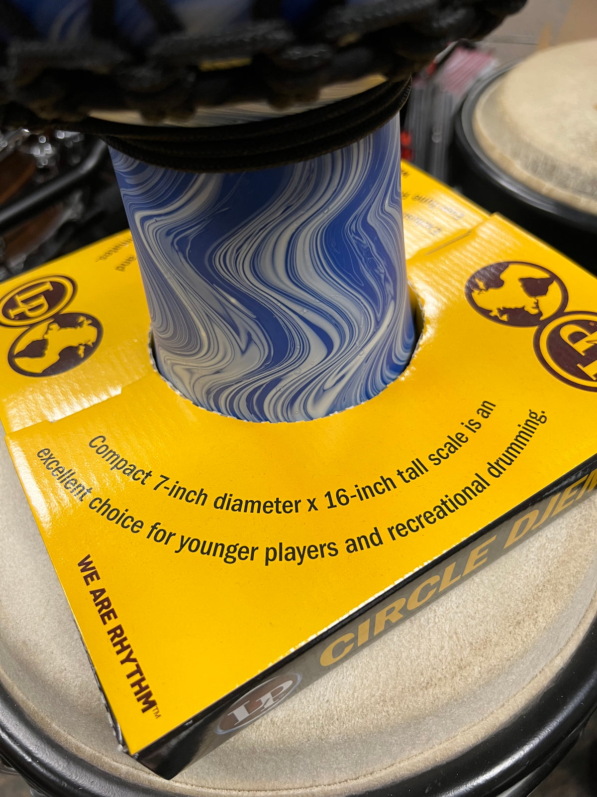 Latin Percussion World 7” Rope Circle  Djembe-Blue