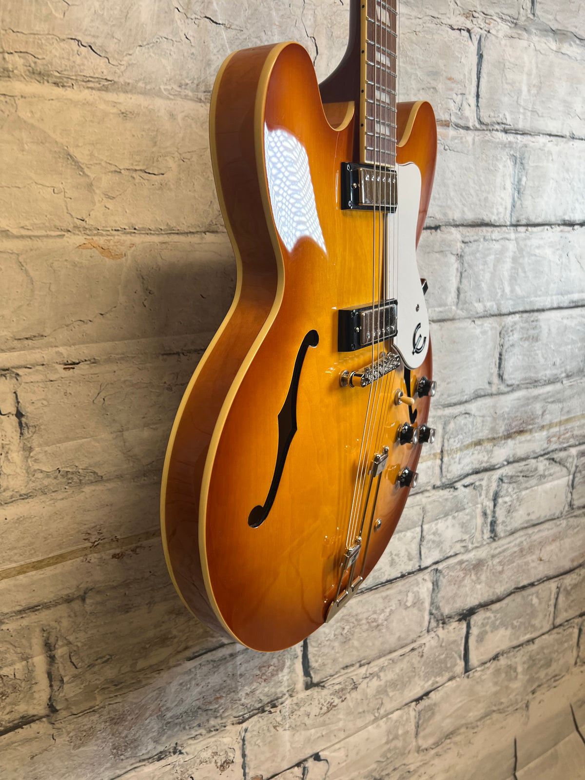Epiphone Riviera Royal Tan Electric Guitar with Frequensator Tailpiece