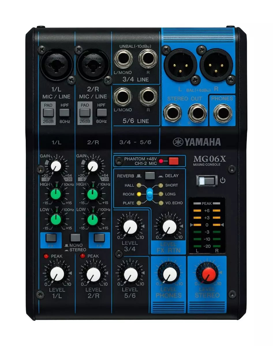 Yamaha MG06X 6-Channel Analog Mixer with Effects