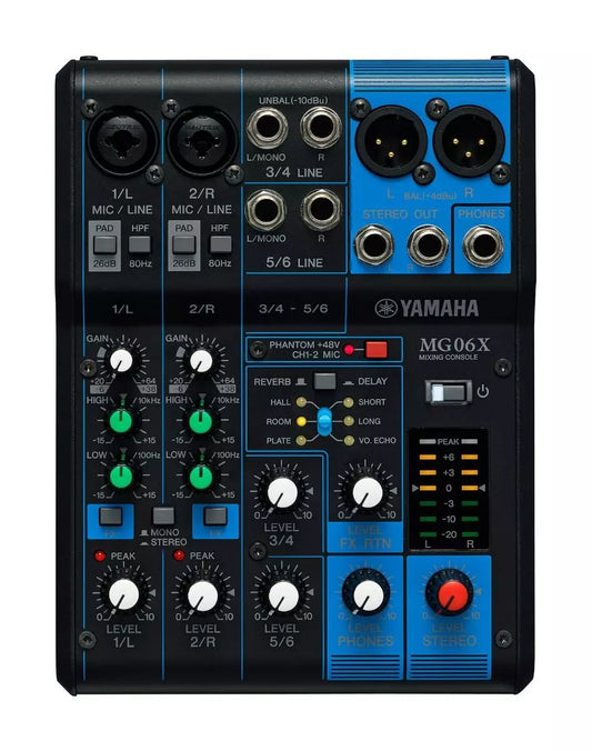 Yamaha MG06X 6-Channel Analog Mixer with Effects